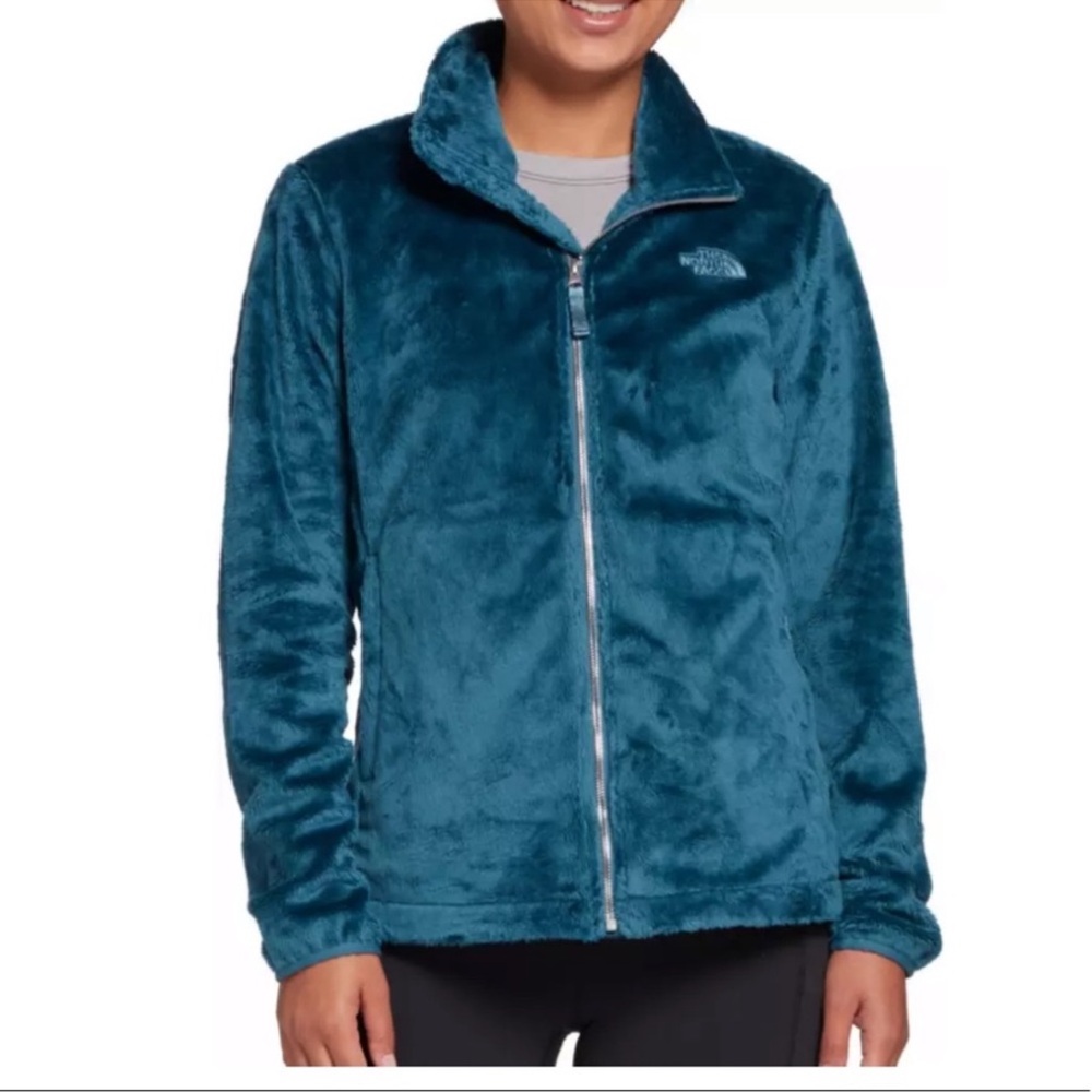 The North‎ Face Osito Soft Teal Blue Green Jacket Size XS